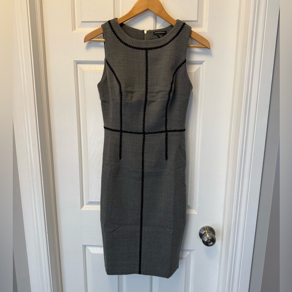 Club Monaco Charcoal Dress with Black Accents